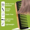 OREN’S BAMBOO Wide Tooth Comb for Curls, Curly Hair, and Thick Hair | Hair Comb for Men and Women | Durable Bakelite Infused | Detangling Tool for Natural Hair Care