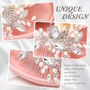 Geosar 5 Pieces Crystal Bride Wedding Hair Comb Silver Bridal Hair Pieces Pearl Rhinestone Bridal Hair Clip Flower Hair Side Combs Women