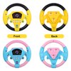TOYANDONA 2 PCS Baby Steering Wheel Toy - Simulated Driving Controller, Early Education Pretend Driving Steering Wheel with Light Music for Boys Girls 4 5 6 Years Old