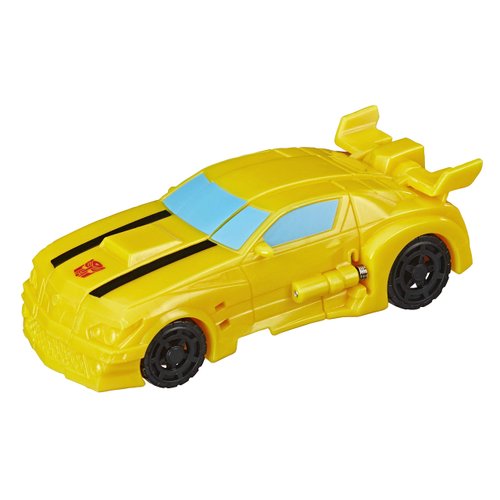 Transformers Toys Cyberverse Action Attackers: 1-Step Changer Bumblebee Action Figure, Repeatable Sting Shot Action Attack Move, for Children Aged 6 and Up, 10.5-cm