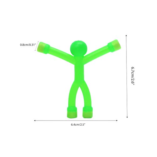 10PCS Man Magnetic Toys, Mini Men Figures, Fridge Magnets, Humanoid People, Translucent Novelty Desk Toy, Small Tiny Fun Geek Fidget Travel Gift for Kids 6+ Ages (10 Colors)