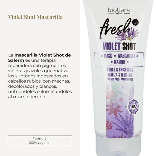 biokera Natura Fresh Violet Shot Mask 6.9 oz