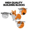 KADELE Cute Dog Building Animal Sets, Extremely Challenging STEM Building Blocks Decor for Adults Kids, Micro 3D Educational Toys for Boys Girls Ages 8 and Up，Corgi