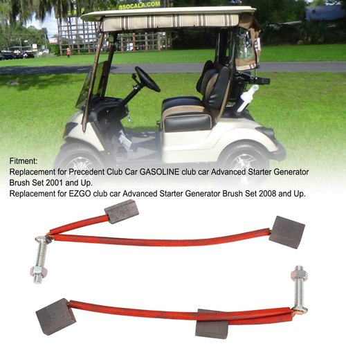 Aramox 2Pcs Starter Brush Set,Electric Motor Brush Starter Generator Brush Set Replacement for EZGO Club Car OE: 103347301/114 01 2034AS