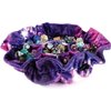 Metallic Dice Games FanRoll Purple Velvet Compartment Dice Bag with Pockets: Nebula, Role Playing Game Dice Accessories for Dungeons and Dragons