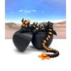 3D Printed Dragon with Dragon Egg, Articulated Black and Orange Cherry Blossom Dragon, Executive Desk Toy, Fidget ADHD Autism Toy D064-BE-CLS