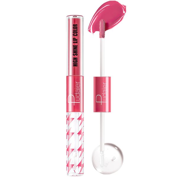 MIELIKKI Liquid Lipstick with Clear Lip Gloss, Dual Ended Lip Gloss, Moisturizing Lip Oil, High Pigmented Shine, Long Lasting, Lightweight, Non-Sticky, #07