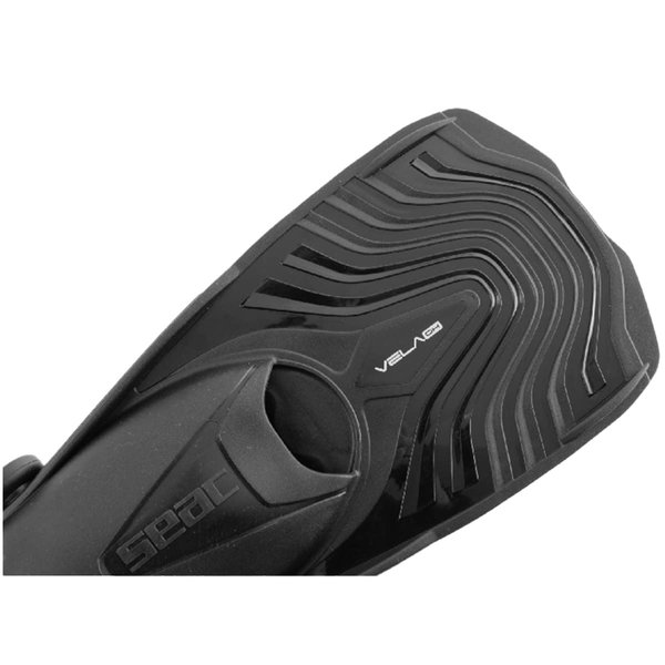 SEAC Vela OH, Snorkeling and Pool Swimming Short Fins with Adjustable Strap, Black, 8½-10us