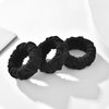 Hair Ties 10PCS Black Elastic No Damage Soft Wide Rubber Bands for Hair No Tug Scrunchies Hair Bands Thick Ponytail Women Girls Hair Accessories Comforts No Slippage Suitable for Different Occasions
