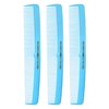 Allegro Combs #415 Combs for Women, 7 Inches Combs for Men, Parting Comb, Hair Comb, Comb for Men 3 Count (Baby Blue)
