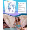 16 Sheets Mermaid Scale Temporary Tattoos - Decoracion De Sirena Para CumpleañOs - Mermaid Temporary Tattoos for Adults Kids, Mermaid Tattoos for Mermaid Costume Makeup