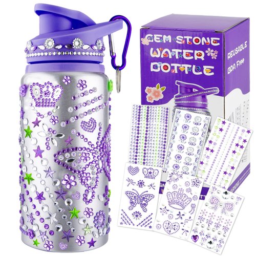 Decorate Your Own Water Bottle Kits for Girls, Birthday Gifts for Girls, DIY Arts and Crafts Toys Gifts for Girls, Girls Diamond Painting Kits, Water Bottle for Girls, Girls Water Bottles for School