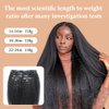 Niawigs Kinky Straight Seamless Clip Ins for Black Women Human Hair Clip In Hair Extensions Real Human Hair PU Invisible Clip On Hair Extensions 7pcs Set 16 Inch 110 Grams