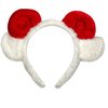 Generic Animal Headband Goat or Sheep Red Horns White Big Ears Soft Plush Accessory Great For Costume Party Imaginative Plays, Flexible