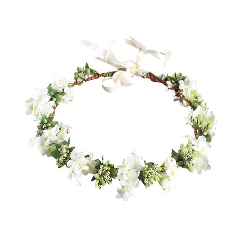ccHuDE Bridal Flower Crowns Wedding Floral Crown Floral Garland Headband Flower Hair Wreath Flowe...