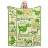 Dinosaur Blanket Cartoon Cute Dinosaurs Fleece Throw Blanket Toddler Fuzzy Plush Super Soft Cozy Warm Nursery Dinosaur Decor Stuffed Animal Blanket Gifts for Boys Girls Kids Adult Men Women 50"X40"