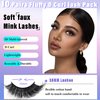 Dramatic Lashes 25 mm Lashes D Curl 25mm Lashes Full Volume Long Strip Lashes Thick Fluffy Long Fake Mink Eyelashes（2 Styles）