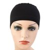 Bamboo Fiber Wigs Cap Soft Breathable Fiber Wigs Cap with Adjustable Strap Wig Liner Cap for Wig (Black)