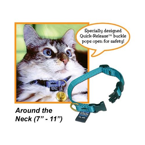 Safety Quick-Release Cat Collar without Bell - Brown