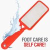 Probelle Colossal Foot Rasp Metal Foot File, Callus Remover For Pedicure Foot Spa, Stainless Steel Foot Scrubber, Dead Skin Remover, Best Foot Care Scraper, Instant Results, Removable Handle, Red