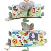 Elephant Touch and Feel Baby Books Toys 0-6 Months, Loveys Crinkle Books for Babies,Infant Toys 6-12-18 Months 1-2 Year Old, Baby Shower Christmas Gifts Soft Cloth Book Teething Rattle for Boys Girls