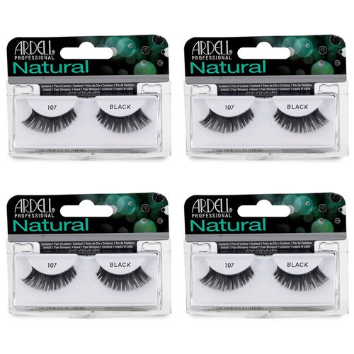 Ardell Natural Lashes False Eyelashes 107 Black (4 pack)