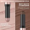 FOCALLURE 2PCS No Crease Eyeshadow Stick,Shimmer and Matte Cream Eyeshadow Pencil Crayon,Long Lasting Waterproof Eye Brightener Stick With Blending Brush,Luscious Dream