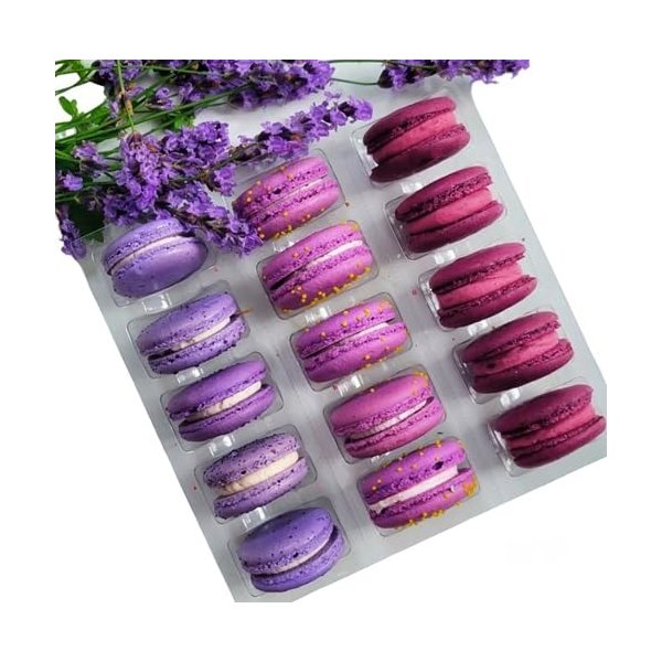 Leilalove Macarons - 15 Lavender, blueberry passion fruit flavors