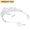 Dicodoum Silver Tiaras and Crowns for Women Girls, Crystal Birthday Queen Crowns with Comb Rhinestone Princess Tiara Hair Accessories Wedding Crown for Brides