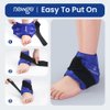 NEWGO Ankle Ice Pack Wrap for Swelling, Ice Pack for Ankle Injuires Reusable Ankle Cold Pack Wrap Hot Cold Therapy Ankle Ice Wrap for Sprained Ankles, Achilles Tendonitis Ankle - Blue