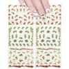 ALLYDREW Fingernail Stickers Nail Art Nail Stickers Self-Adhesive Nail Stickers 3D Nail Decals - Asian Inspired Cherry Blossoms, Bamboos & Cranes (3 Designs/6 Sheets)