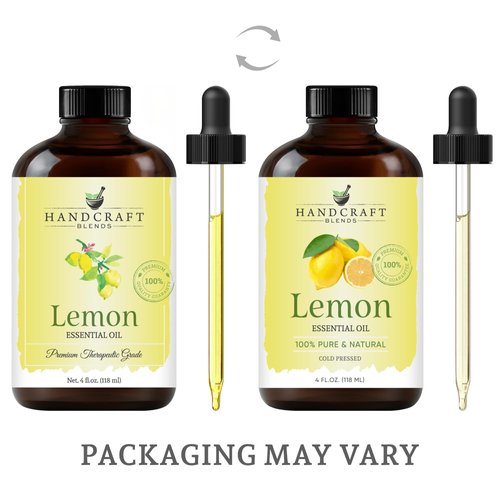 Lemon Essential Oil - Huge 4 Fl Oz - 100% Pure and Natural - Premium Grade Essential Oil for Diffuser and Aromatherapy