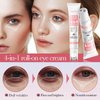 Eye Cream with 10% Hyaluronic Acid, 5% Nicotinamide, 30% Retinol, 10% Vitamin C for Puffy Eye Bags Fine Lines Dark Circles Wrinkles, Under Eye Cream with 360° Eye Roller Massage Ball, 0.7 fl. oz