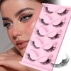5 Pairs Wispy Lashes Pearl False Eyelashes Fluffy Natural Look False Eyelashes Thick Soft Curly Lash Extensions - Easy Application