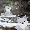 SuzziPals Heatable & Coolable Wolf Stuffed Animal, Microwave Heating Pad Animal for Cramps & Pain, Lavender Scented Stuffed Animals for Stress, Anxiety Stuffed Animal Wolf Plushies Toys, Wolves Gifts