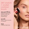 Real Techniques Snatch + Sculpt Contour Makeup Brush, For Liquid & Cream Contour & Bronzer, Flat Top & Oval Head For Blending & Buffing, Dense, Synthetic Bristles, Vegan & Cruelty Free, 1 Count