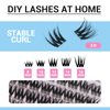 DIY Lash Extension Kits: 3D Eyelash Cluster 108pcs Individual Mix 8-16mm, C Curl Wispy Lash Clusters with 10ml Bond and Seal Waterproof, 5ml Lash Remover, Lash Tweezers lash Cluster Kit at Home.