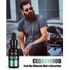 ISNER MILE 5 Pack Beard Oil Set Leave in Conditioner Cedarwood Sandalwood Sage Sweet Orange for Men Mustaches Soften Moisturizing Strength Stocking Stuffers Gifts for Him Man Dad Father Boyfriend