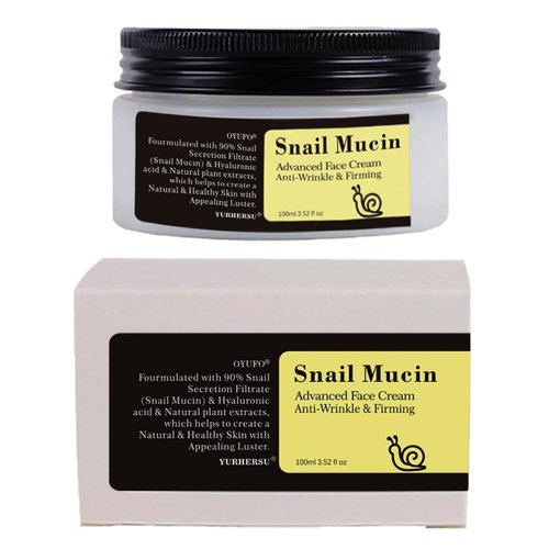 Snail Mucin Cream, Daily Face Moisturizer, Facial Power Repairing Gel, Anti-Wrinkle, Moisturizing Lifting Firming, Shrink Pores Acne, for Oily & Sensitive Skin, All in One; WNS-N