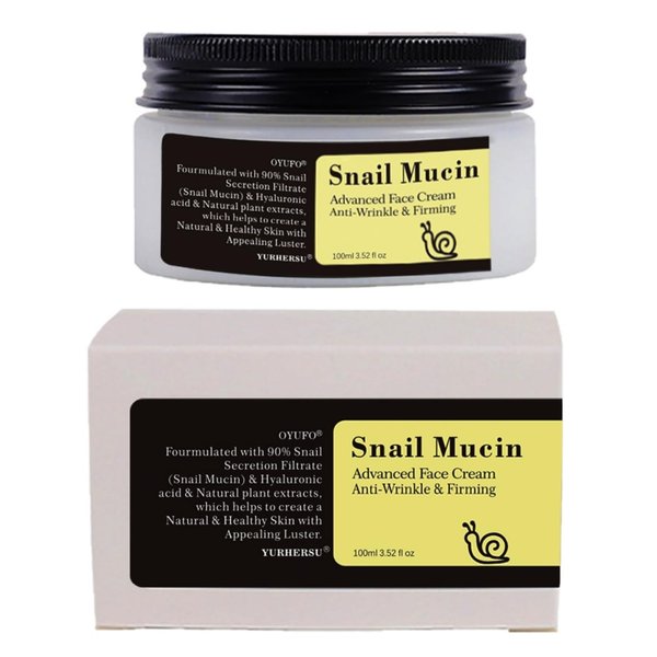 Snail Mucin Cream, Daily Face Moisturizer, Facial Power Repairing Gel, Anti-Wrinkle, Moisturizing Lifting Firming, Shrink Pores Acne, for Oily & Sensitive Skin, All in One; WNS-N