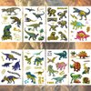 Ooopsiun Glitter Dinosaur Temporary Tattoos for Kids - 70 Gold Glitter Styles, Dinosaur Birthday Party Decorations Supplies Favors for Boys Kids