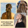 Hotop 12 Pcs Dreadlock Hair Tie Elastic Hair Tie Extra Long Rubber Band for Thick and Dreadlock Hair 8cm in Diameter Dreads Ponytail Holders Loc Hair Accessories Wood Carving Bands for Men Women Girls
