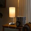 Dott Arts Table Lamp for Bedroom, 3-Color Bedside Lamps with Pull Chain, Bedroom Table Lamps for Nightstand,Small Lamp for Living Room, Bulb Included