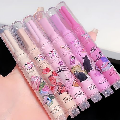 Petansy 6 Colors Jelly Lipstick Heart Shape Lipstick Set Plumping Serum Lip Balm Ultra Hydrating Smooth Lip Gloss for Women Makeup (6 Colors/Set)