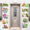 2Pcs Monster Porch Sign Door Banner Monster Theme Party Supplies for Monster Birthday Party Decorations