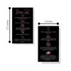 Boutique Marketing LLC Brow Tint Aftercare Card | 50 Pack | 2x3.5” inch Business Cards | Matte Black with Rosey Pink Design