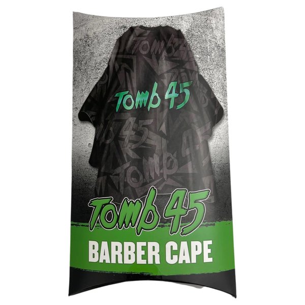Tomb 45 Barber Cape - Hair Cutting Cape with Stretch Clip Neck - Full Size Cape for Hair Cutting
