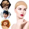 3 Pieces Silicone Wig Grip Headband 3 Pieces Nylon Wig Caps, Transparent Silicone Wig Grip Headbands for Women Unisex Non Slip Wig Bands Sports Yoga Lace Front Wig (Dark Brown, Light Brown, Orange)
