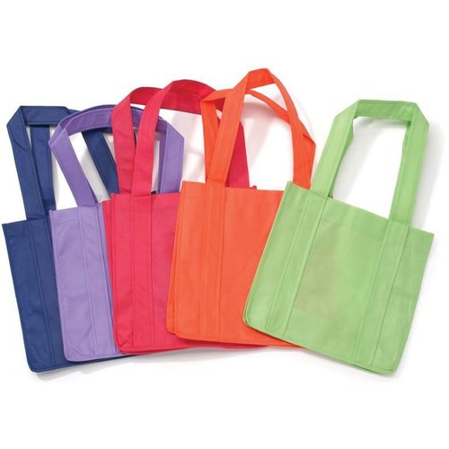 Darice 1050-10 Non Woven Tote Bag - Assorted Bright Colors - 12.5 x 22 inches