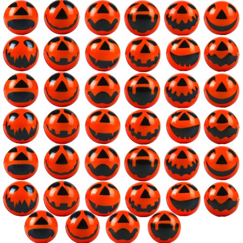 40 Pcs Halloween Pumpkin Stress Balls,Squishy Squeeze Mini Foam PU Fidget Stress Ball Bulk for Halloween Party Favors Decoration Supplies Carnival Reward Fall Festival Prizes